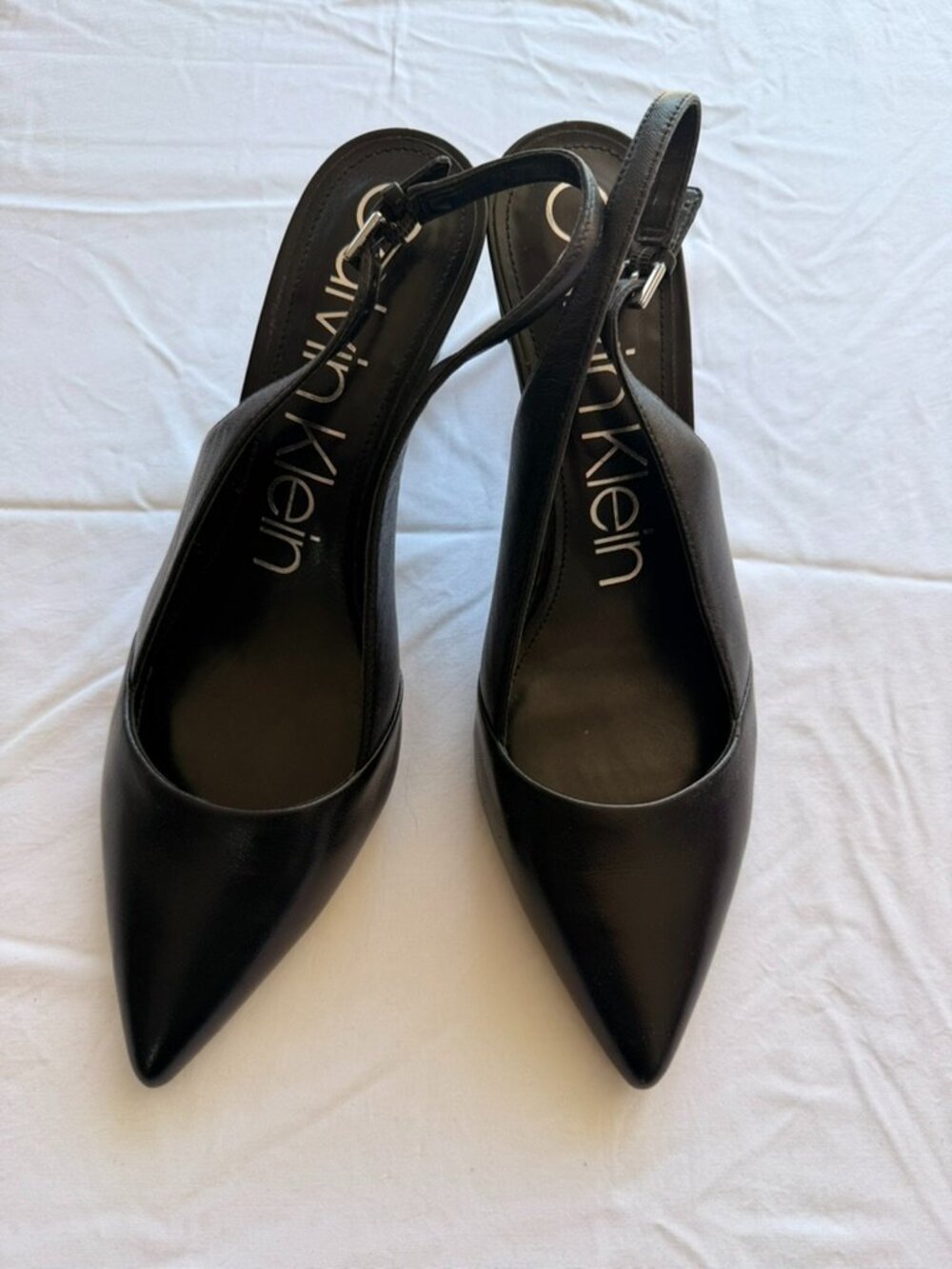 Calvin Klein Black Slingback Heels | Size 9.5 | Like New